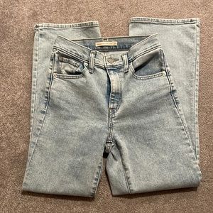 Levi’s High Waisted Crop Flare Light Wash Jeans